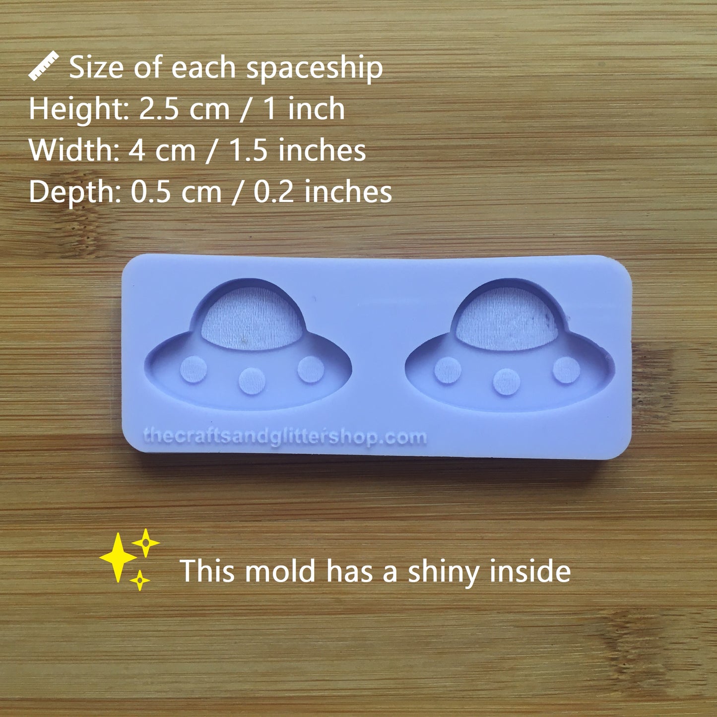 1.5 inch Spaceship Silicone Mold - The Crafts and Glitter Shop