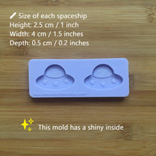 Load image into Gallery viewer, 1.5&quot; Kawaii Spaceship Silicone Mold, Food Safe Silicone Rubber Mould