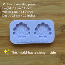 Load image into Gallery viewer, 1.1&quot; Seashell Silicone Mold, Food Safe Silicone Rubber Mould