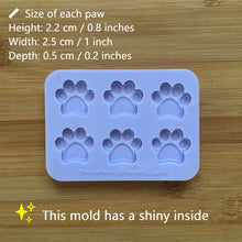 Load image into Gallery viewer, 1&quot; Paw Silicone Mold, Food Safe Silicone Rubber Mould