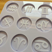 Load image into Gallery viewer, 1.5&quot; Zodiac Signs Silicone Mold, Food Safe Silicone Rubber Mould