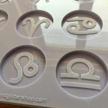 Load image into Gallery viewer, 1.5&quot; Zodiac Signs Silicone Mold, Food Safe Silicone Rubber Mould