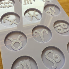 Load image into Gallery viewer, 1.5&quot; Zodiac Signs Silicone Mold, Food Safe Silicone Rubber Mould