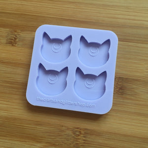 3cm Lunar Kitty Silicone Mold, Food Safe Silicone Rubber Mould