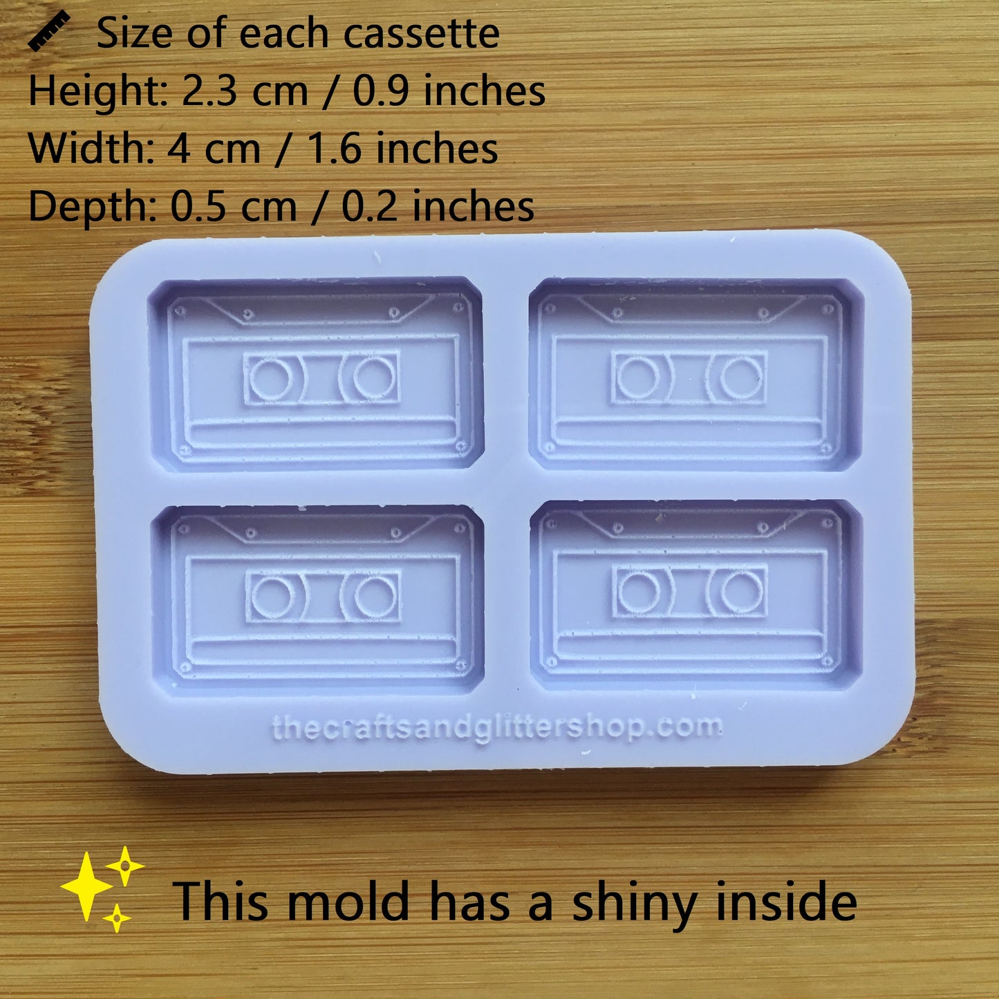4cm Cassette Tape Silicone Mold - The Crafts and Glitter Shop