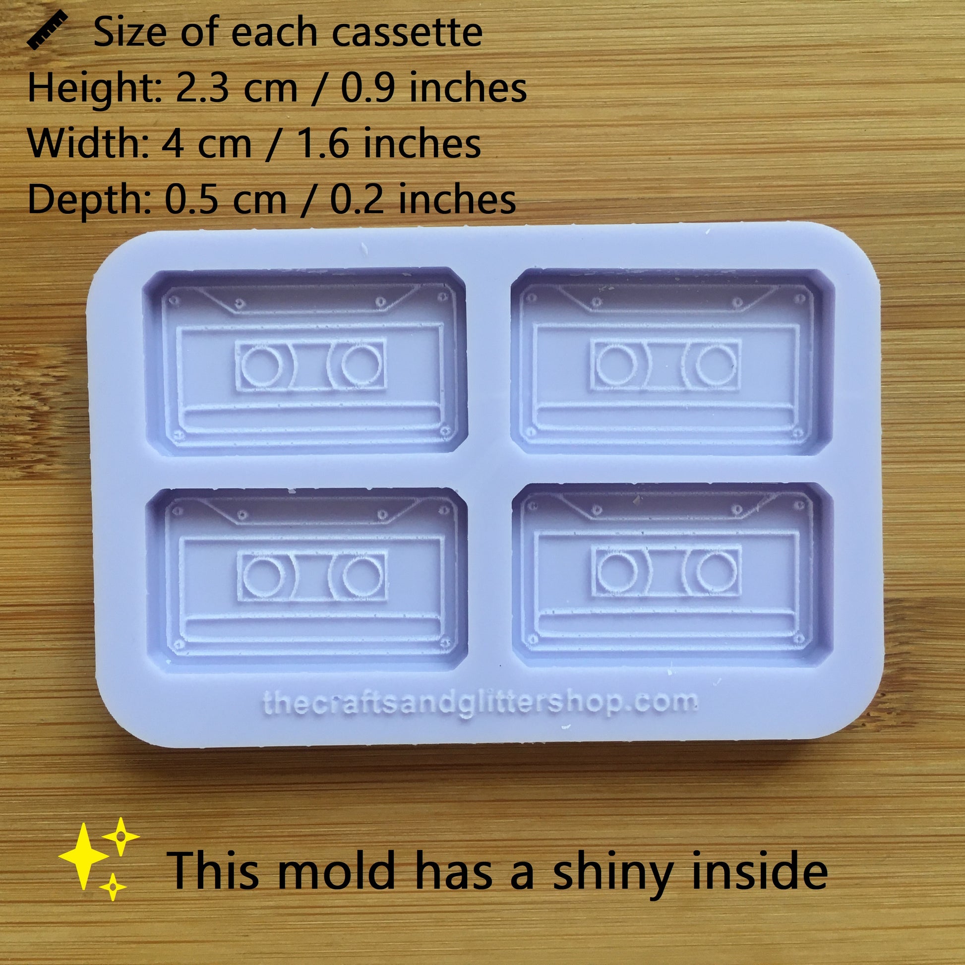 4cm Cassette Tape Silicone Mold - The Crafts and Glitter Shop
