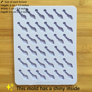 1.2" Broom Silicone Mold, Food Safe Silicone Rubber Mould