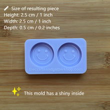 Load image into Gallery viewer, 1&quot; Smiley Face Silicone Mold, Food Safe Silicone Rubber Mould