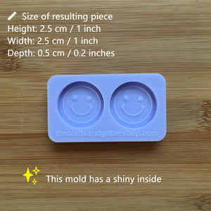 1" Smiley Face Silicone Mold, Food Safe Silicone Rubber Mould