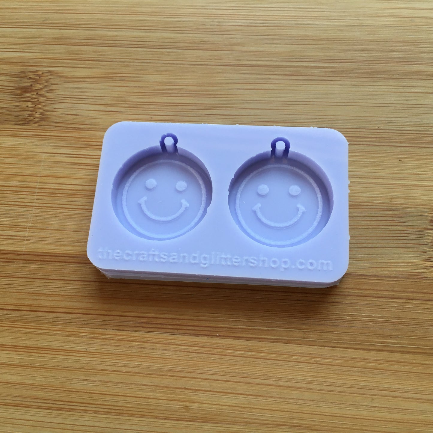 1" Smiley Face Silicone Mold, with hole, Food Safe Silicone Rubber Mould - The Crafts and Glitter Shop