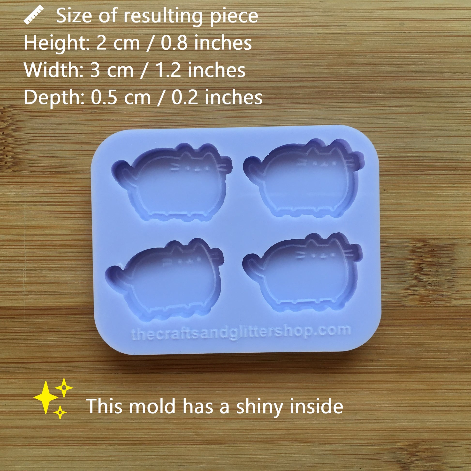 3cm Pusheen Silicone Mold, Food Safe Silicone Rubber Mould - The Crafts and Glitter Shop