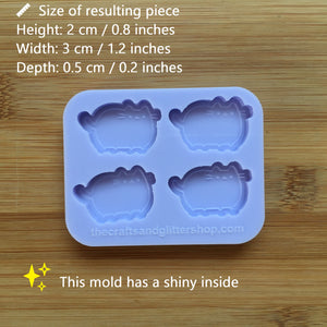 3cm Pusheen Silicone Mold, Food Safe Silicone Rubber Mould