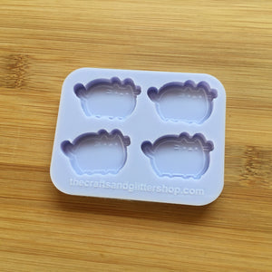 3cm Pusheen Silicone Mold, Food Safe Silicone Rubber Mould