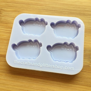 3cm Pusheen Silicone Mold, Food Safe Silicone Rubber Mould