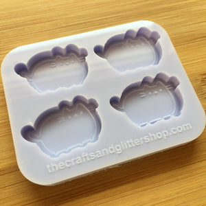 3cm Pusheen Silicone Mold, Food Safe Silicone Rubber Mould