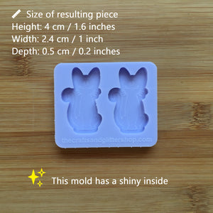 4 cm Evil Kitty Silicone Mold, Food Safe Silicone Rubber Mould