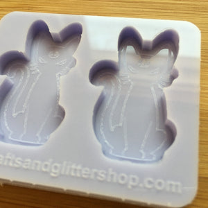 4 cm Evil Kitty Silicone Mold, Food Safe Silicone Rubber Mould