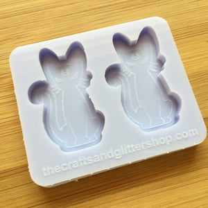 4 cm Evil Kitty Silicone Mold, Food Safe Silicone Rubber Mould