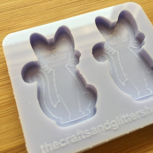 4 cm Evil Kitty Silicone Mold, Food Safe Silicone Rubber Mould