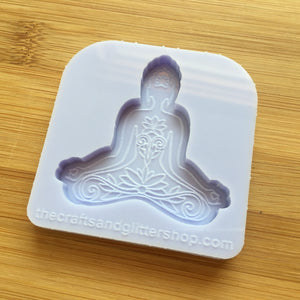 2" Padmasana Silicone Mold, Food Safe Silicone Rubber Mould