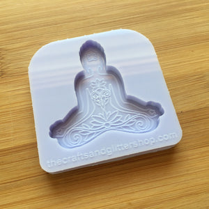 2" Padmasana Silicone Mold, Food Safe Silicone Rubber Mould