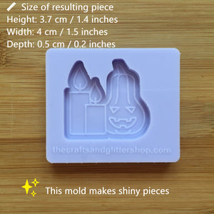 1.5" Halloween Candles Silicone Mold, Food Safe Silicone Rubber Mould