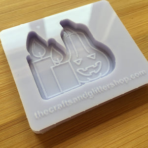 1.5" Halloween Candles Silicone Mold, Food Safe Silicone Rubber Mould