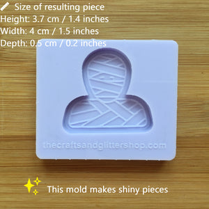 1.5" Halloween Mummy Silicone Mold, Food Safe Silicone Rubber Mould