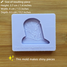 Load image into Gallery viewer, 1.5&quot; Creepy Tombstone Silicone Mold, Food Safe Silicone Rubber Mould