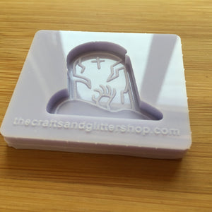 1.5" Creepy Tombstone Silicone Mold, Food Safe Silicone Rubber Mould