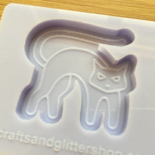 Load image into Gallery viewer, 1.5&quot; Halloween Cat Silicone Mold, Food Safe Silicone Rubber Mould