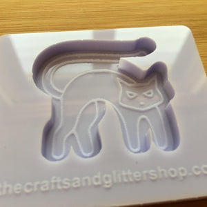 1.5" Halloween Cat Silicone Mold, Food Safe Silicone Rubber Mould