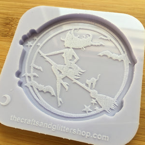 3.2" Witch Silhouette Silicone Mold