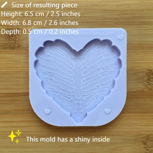 2.6" Heart Rib Cage Silicone Mold