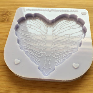 2.6" Heart Rib Cage Silicone Mold