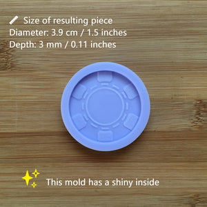 1.5" Poker Chip Silicone Mold, Food Safe Silicone Rubber Mould
