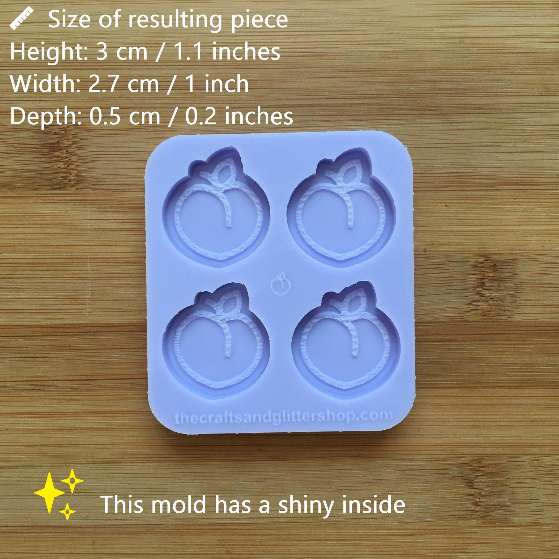 1.1" Peach Silicone Mold - The Crafts and Glitter Shop