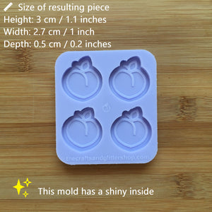 1.1" Peach Silicone Mold, Food Safe Silicone Rubber Mould
