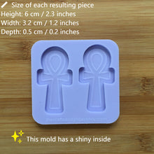 Load image into Gallery viewer, 6 cm Ankh Silicone Mold, Food Safe Silicone Rubber Mould