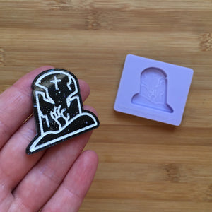 1.5" Creepy Tombstone Silicone Mold, Food Safe Silicone Rubber Mould