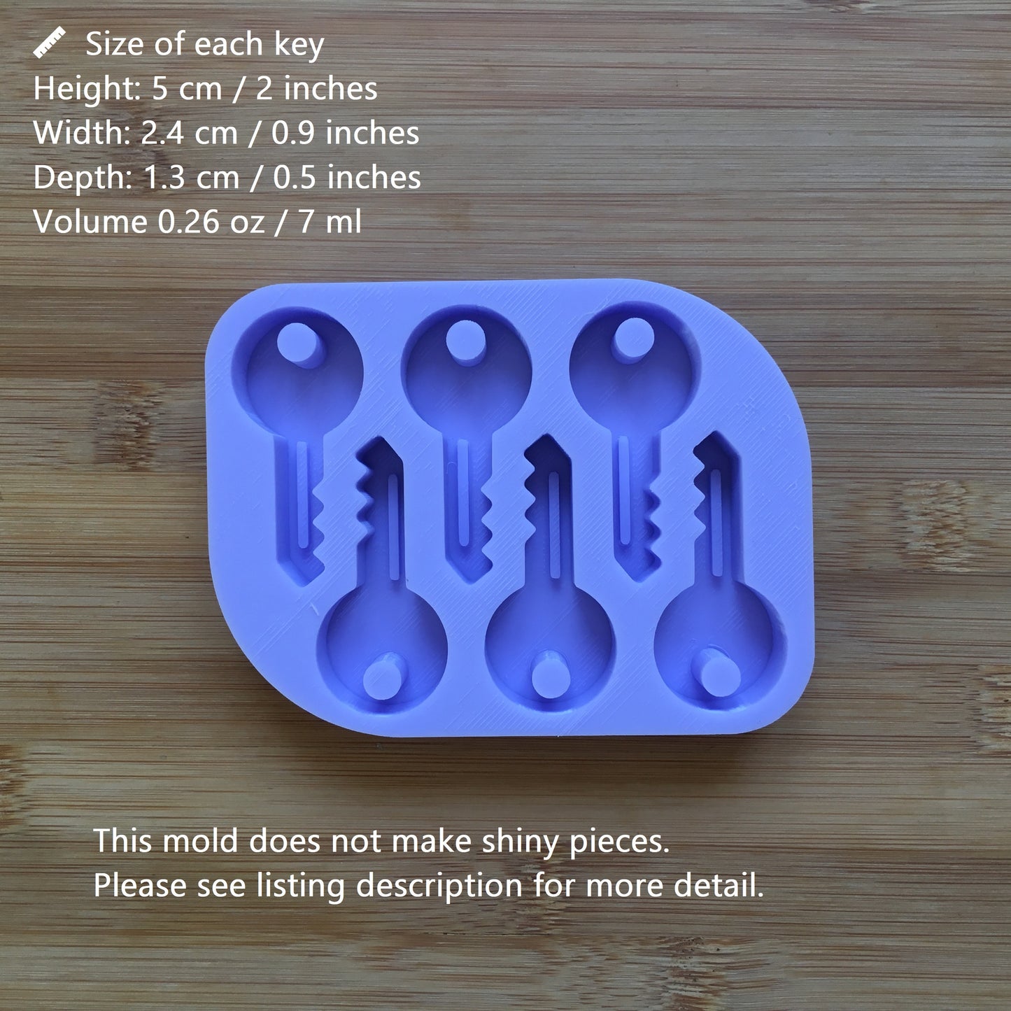 2 inch Key Silicone Mold