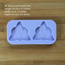 Load image into Gallery viewer, Heart Trinity Knot Silicone Mold, Food Safe Silicone Rubber Mould