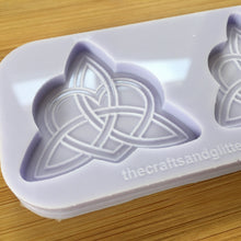 Load image into Gallery viewer, Heart Trinity Knot Silicone Mold, Food Safe Silicone Rubber Mould