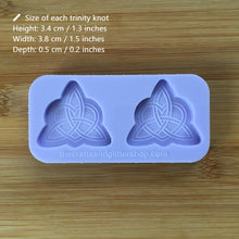 Load image into Gallery viewer, Heart Trinity Knot Silicone Mold, Food Safe Silicone Rubber Mould