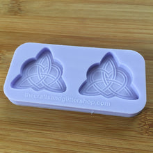 Load image into Gallery viewer, Heart Trinity Knot Silicone Mold, Food Safe Silicone Rubber Mould