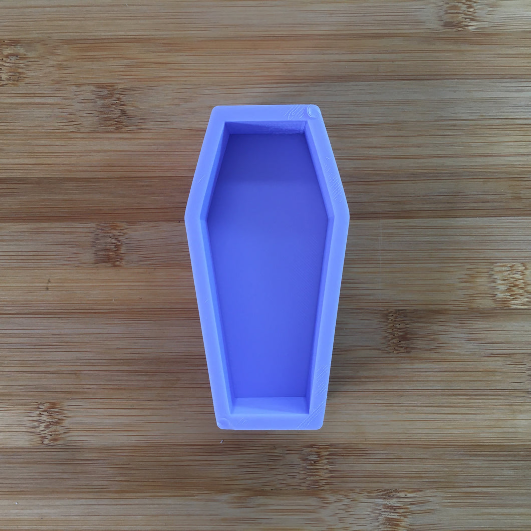 3.1 oz Coffin Silicone Mold, Food Safe Silicone Rubber Mould for resin clay chocolate soap wax candle bath bomb freshies