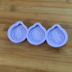 1.5" Christmas Baubles Silicone Mold, Food Safe Silicone Rubber Mould