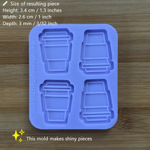 Load image into Gallery viewer, Coffee Cup to go Silicone Mold, Food Safe Silicone Rubber Mould