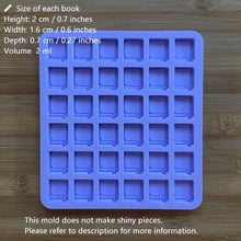 Load image into Gallery viewer, 2 cm Book Silicone Mold, Food Safe Silicone Rubber Mould