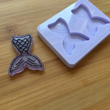 Load image into Gallery viewer, 4 cm Mermaid Tail Silicone Mold, Food Safe Silicone Rubber Mould